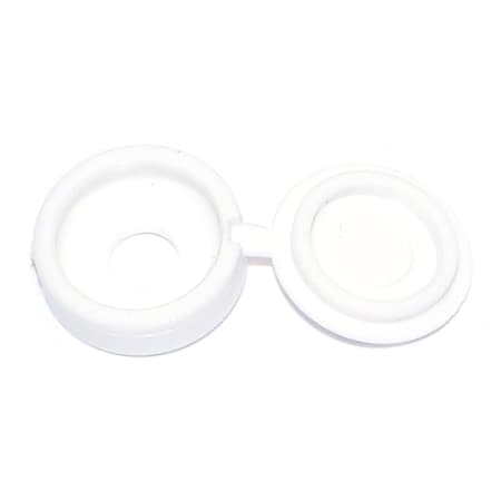 Midwest Fastener Folding Screw Cap, #4 - #6 Dia, White, Nylon 20 PK 76441